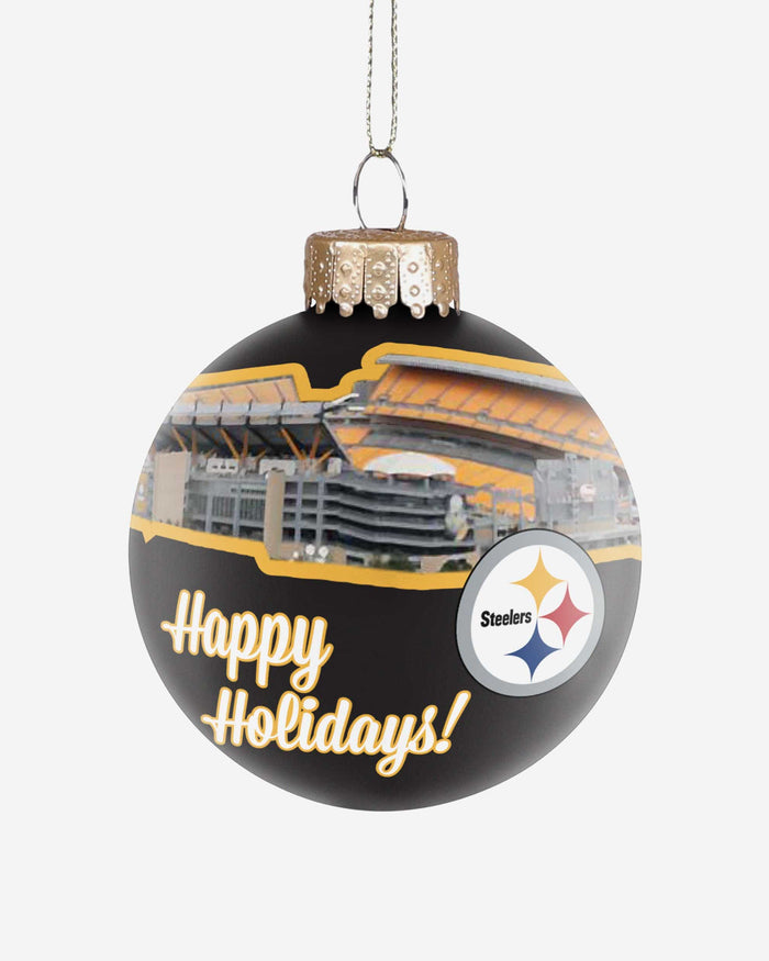Pittsburgh Steelers Stadium Print Glass Ball Ornament FOCO - FOCO.com