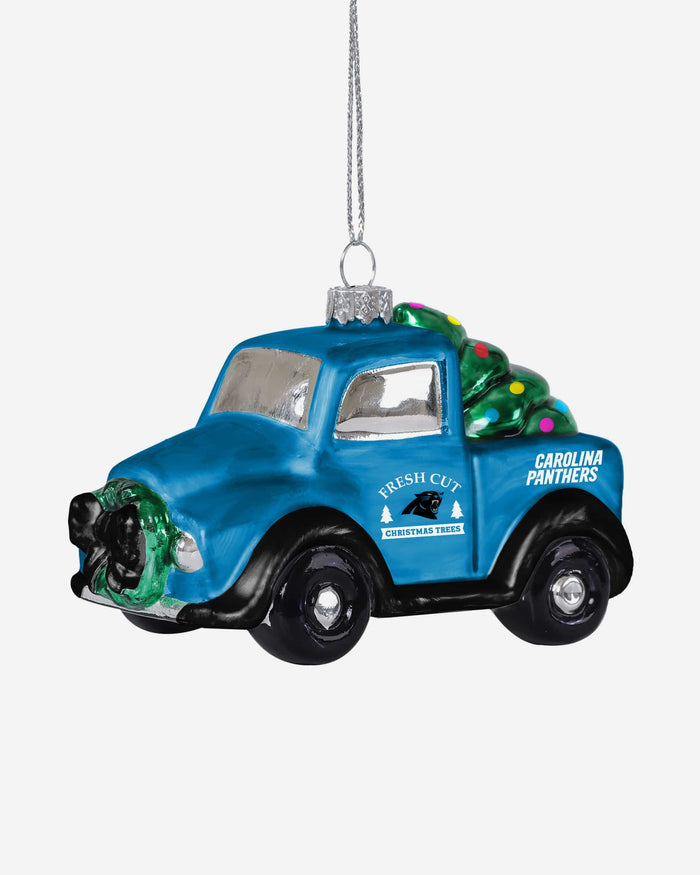 Carolina Panthers Blown Glass Truck Ornament FOCO - FOCO.com