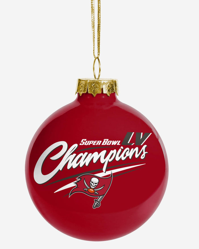 Tampa Bay Buccaneers Super Bowl LV Champions Glass Ball Champion Ornament FOCO - FOCO.com