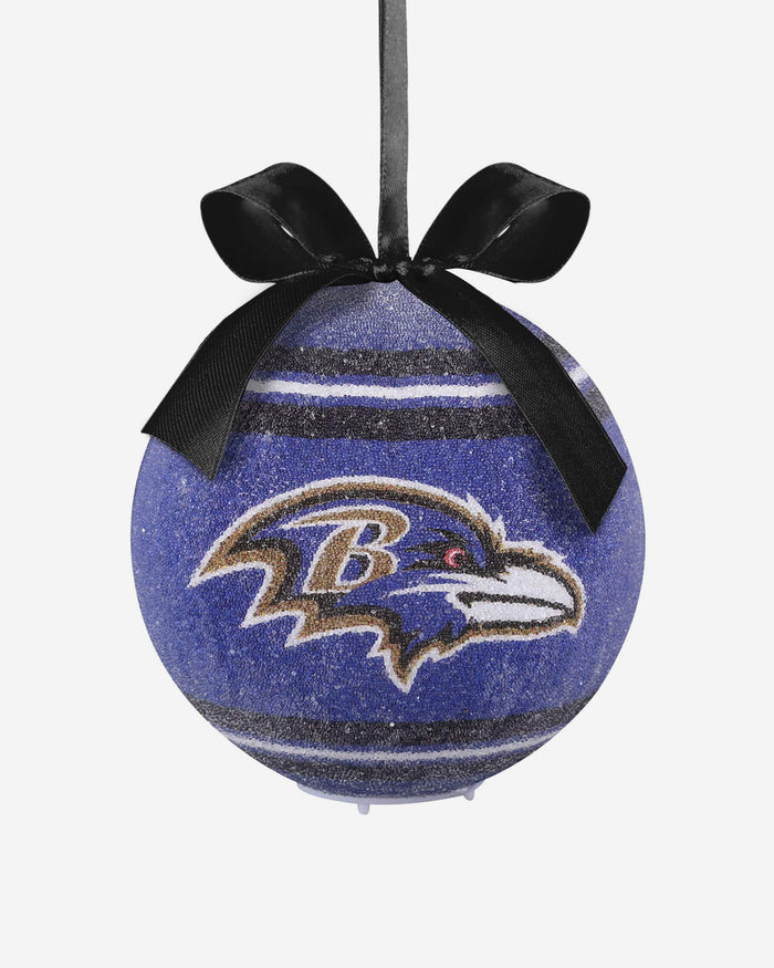Baltimore Ravens LED Shatterproof Ball Ornament FOCO - FOCO.com