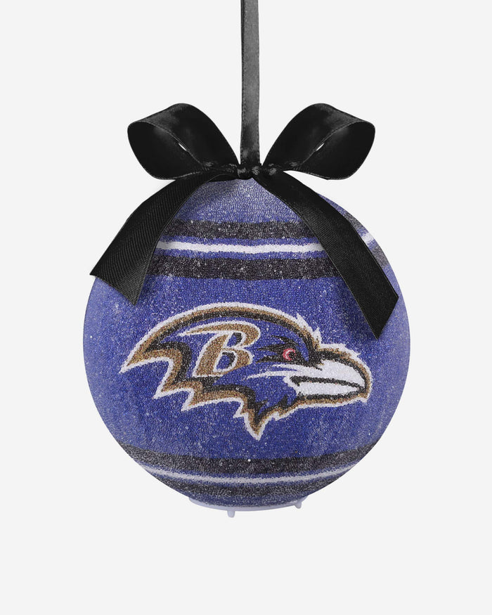 Baltimore Ravens LED Shatterproof Ball Ornament FOCO - FOCO.com