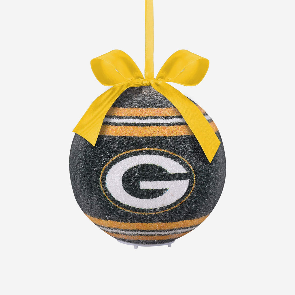 Green Bay Packers LED Shatterproof Ball Ornament FOCO - FOCO.com