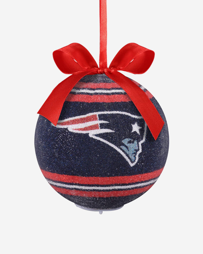 New England Patriots LED Shatterproof Ball Ornament FOCO - FOCO.com