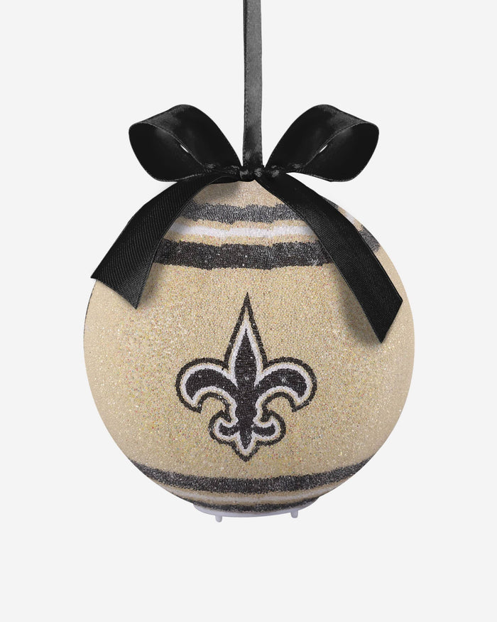 New Orleans Saints LED Shatterproof Ball Ornament FOCO - FOCO.com