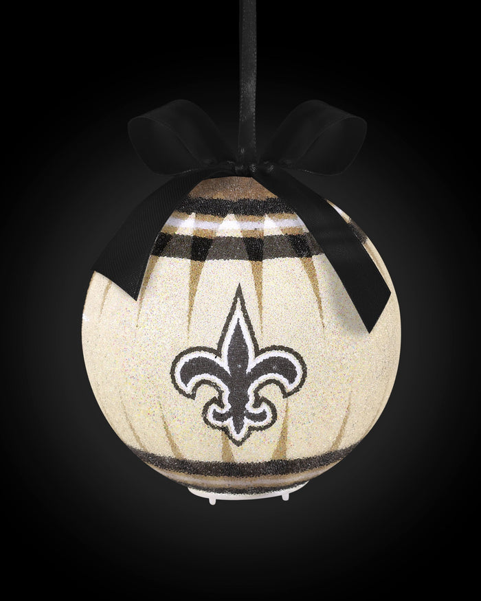 New Orleans Saints LED Shatterproof Ball Ornament FOCO - FOCO.com