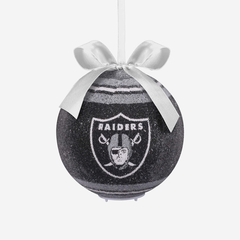 Las Vegas Raiders LED Shatterproof Ball Ornament FOCO - FOCO.com