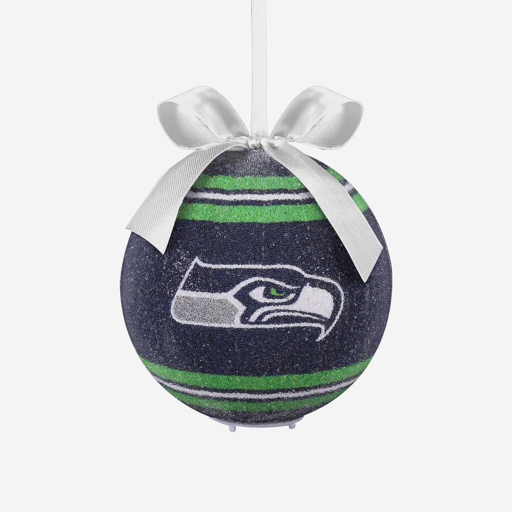Seattle Seahawks LED Shatterproof Ball Ornament FOCO - FOCO.com