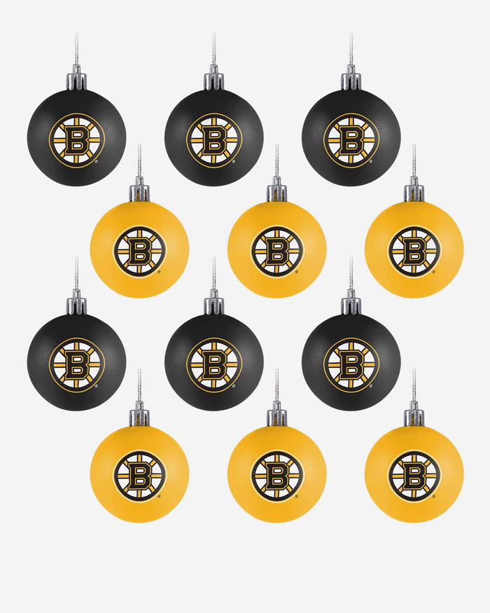 Boston Bruins 12 Pack Ball Ornament Set FOCO - FOCO.com