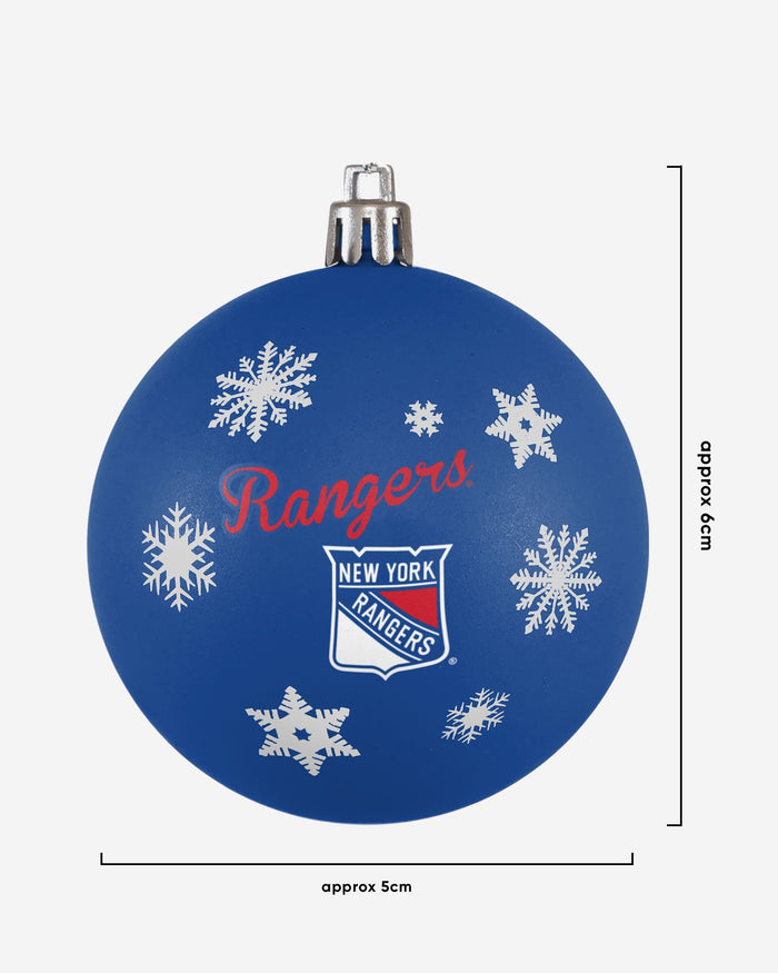 New York Rangers 5 Pack Shatterproof Ball Ornament Set FOCO - FOCO.com