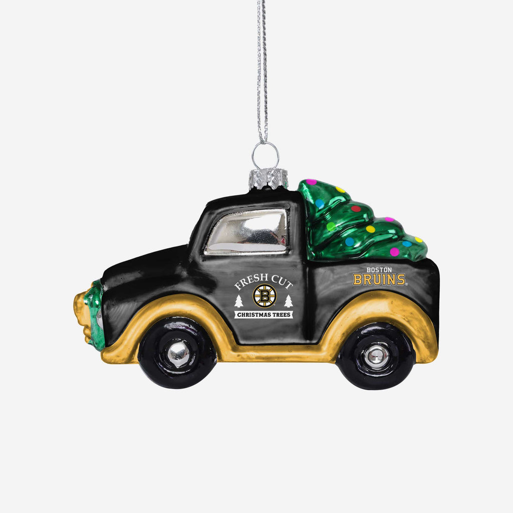 Boston Bruins Blown Glass Truck Ornament FOCO - FOCO.com