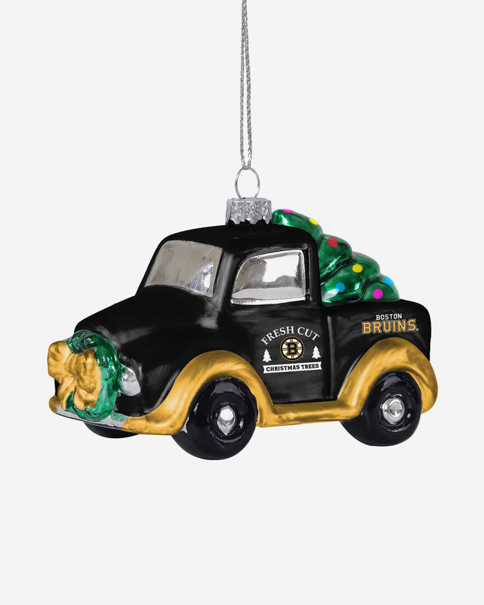 Boston Bruins Blown Glass Truck Ornament FOCO - FOCO.com