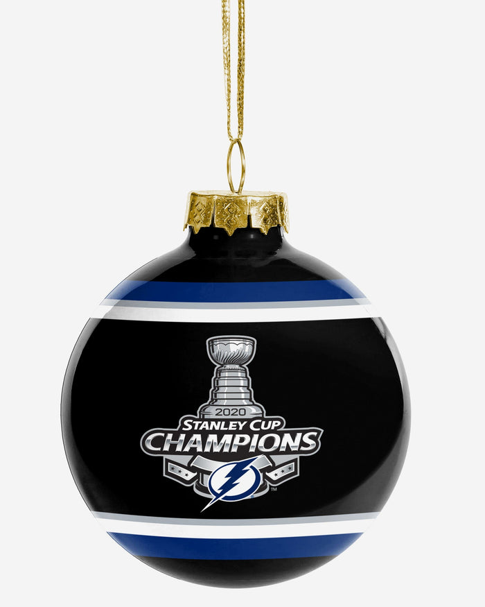 Tampa Bay Lightning 2020 Stanley Cup Champions Glass Ball Ornament FOCO - FOCO.com
