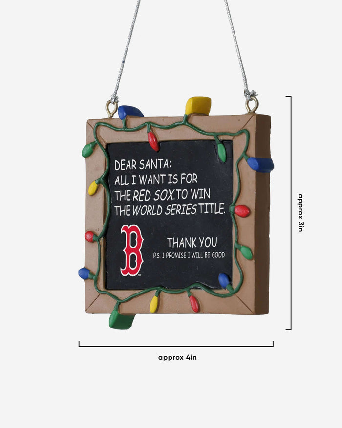 Boston Red Sox Resin Chalkboard Sign Ornament FOCO - FOCO.com