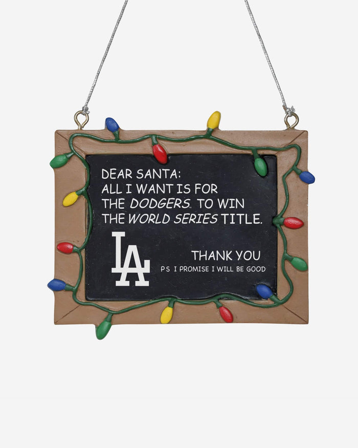 Los Angeles Dodgers Chalkboard Sign Ornament FOCO - FOCO.com