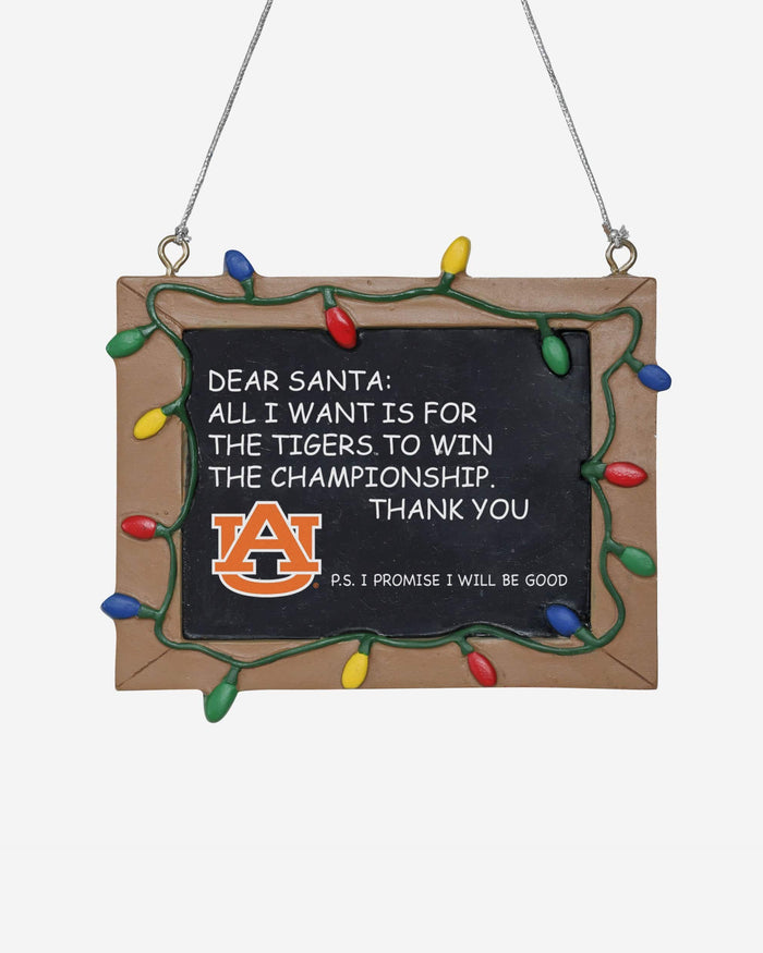 Auburn Tigers Resin Chalkboard Sign Ornament FOCO - FOCO.com