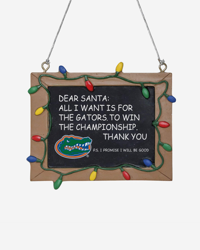 Florida Gators Resin Chalkboard Sign Ornament FOCO - FOCO.com