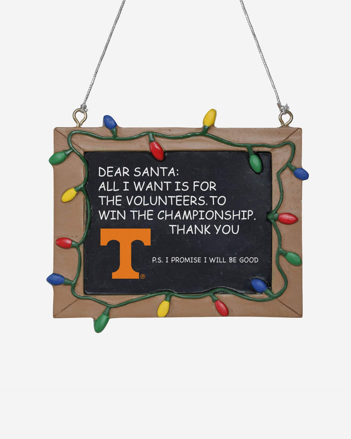 Tennessee Volunteers Resin Chalkboard Sign Ornament FOCO - FOCO.com