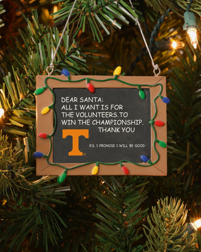 Tennessee Volunteers Resin Chalkboard Sign Ornament FOCO - FOCO.com