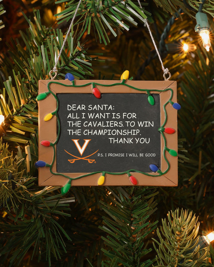 Virginia Cavaliers Chalkboard Sign Ornament FOCO - FOCO.com