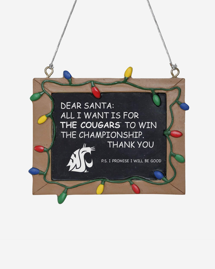 Washington State Cougars Chalkboard Sign Ornament FOCO - FOCO.com
