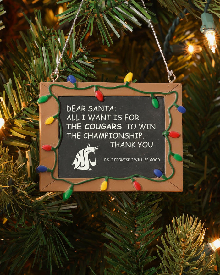 Washington State Cougars Chalkboard Sign Ornament FOCO - FOCO.com