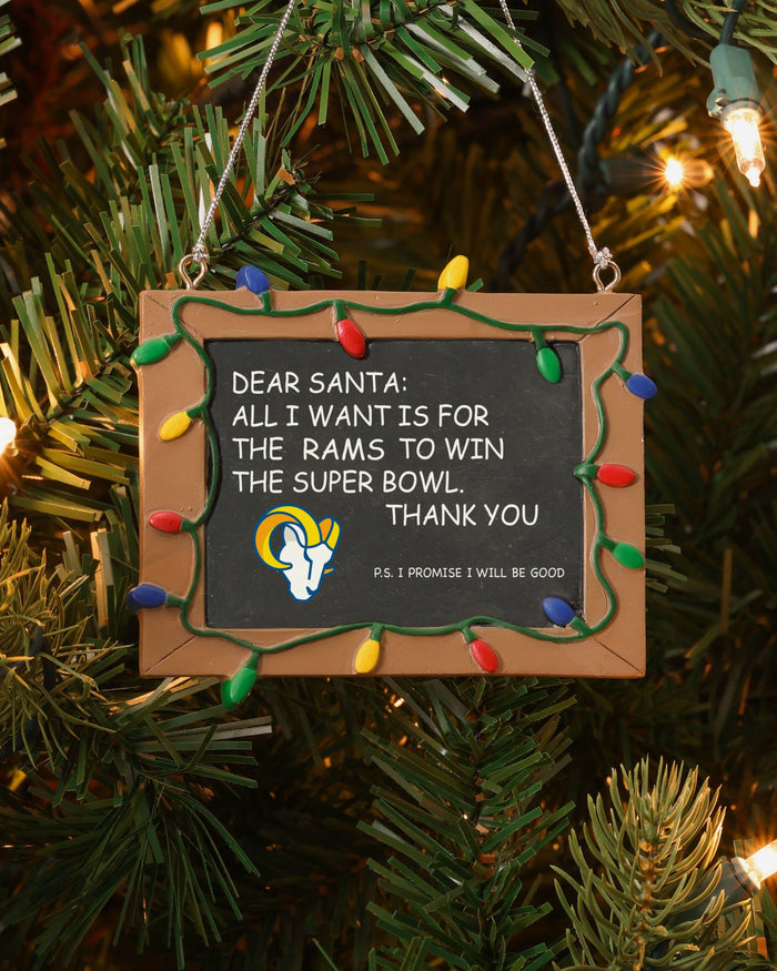 Los Angeles Rams Resin Chalkboard Sign Ornament FOCO - FOCO.com
