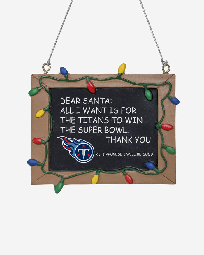 Tennessee Titans Chalkboard Sign Ornament FOCO - FOCO.com