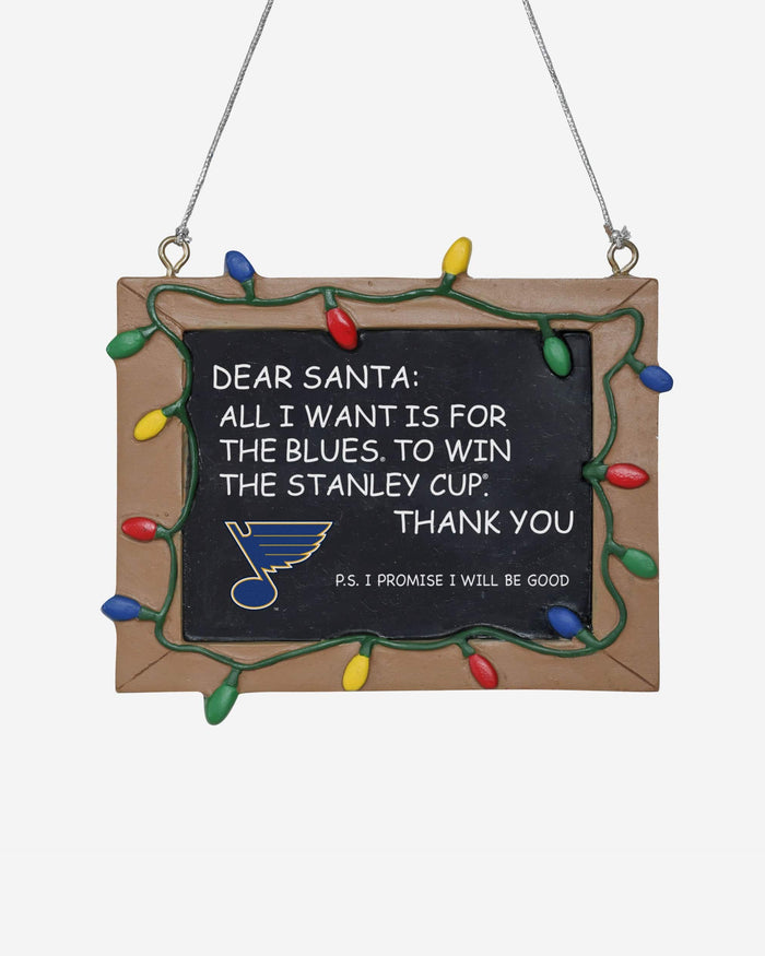 St Louis Blues Resin Chalkboard Sign Ornament FOCO - FOCO.com