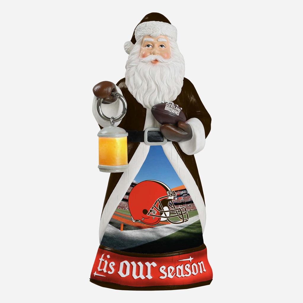 Cleveland Browns Santa Figure With Light Up Lantern FOCO - FOCO.com