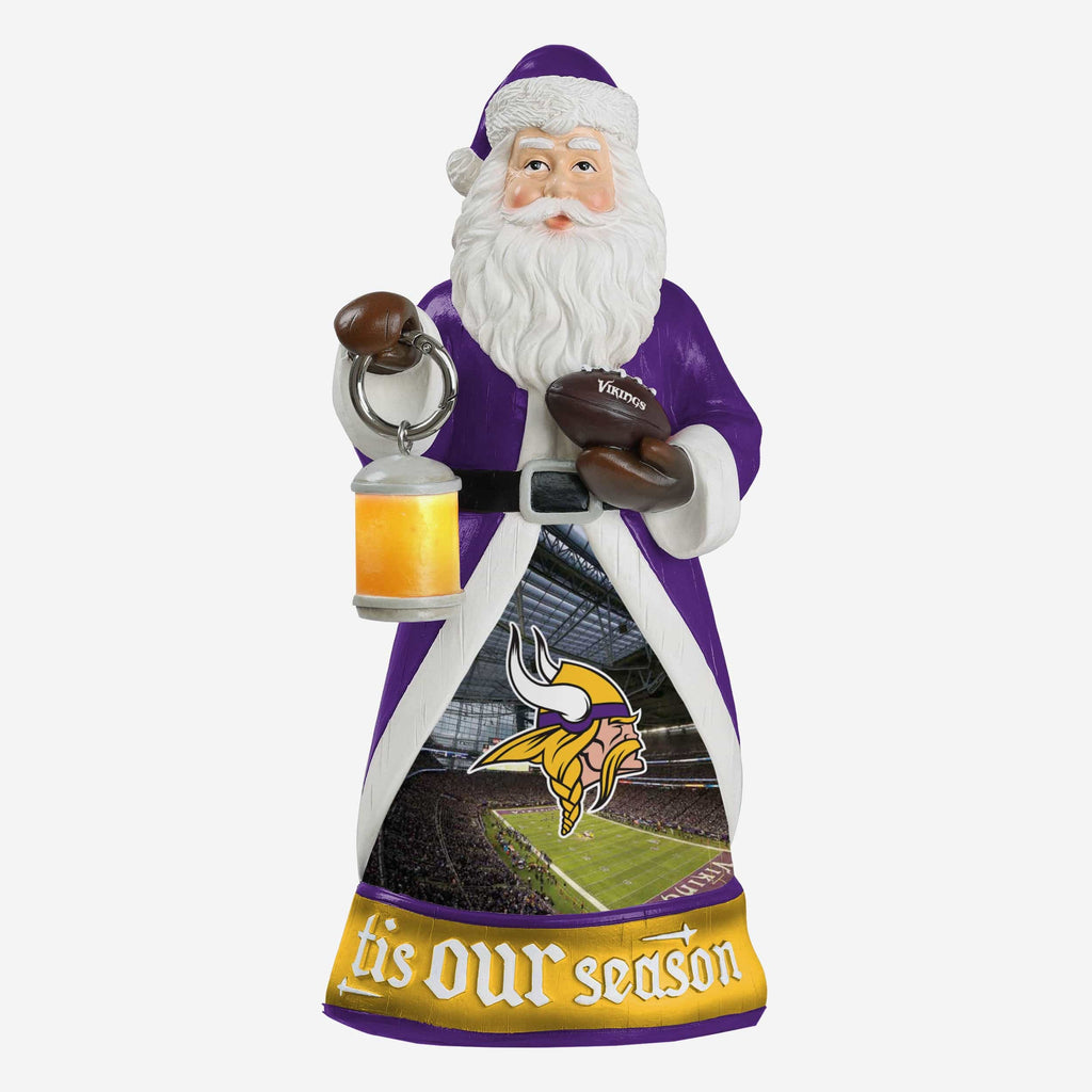 Minnesota Vikings Santa Figure With Light Up Lantern FOCO - FOCO.com