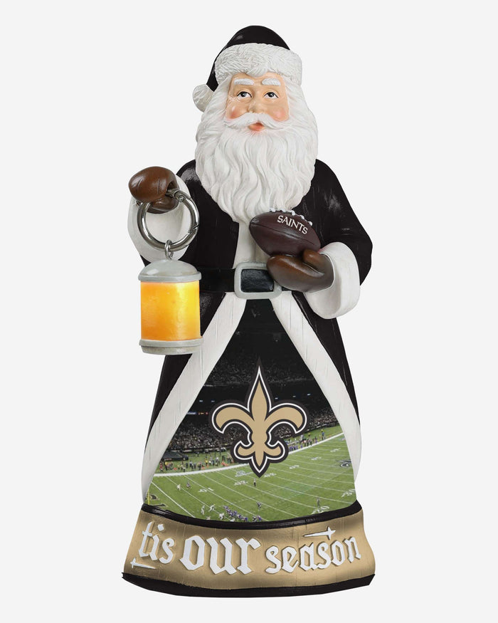 New Orleans Saints Santa Figure With Light Up Lantern FOCO - FOCO.com