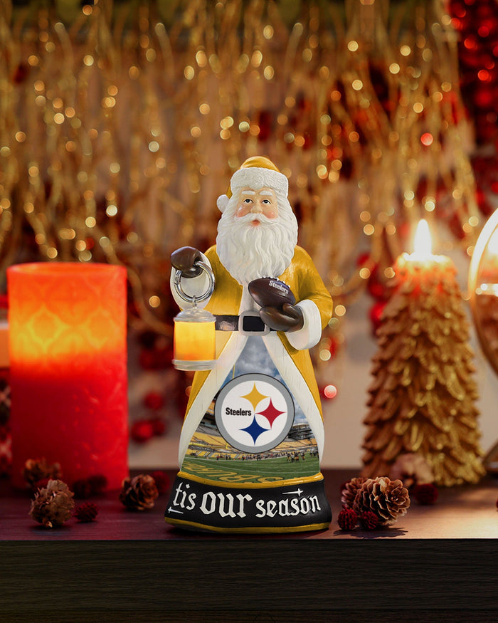 Pittsburgh Steelers Santa Figure With Light Up Lantern FOCO - FOCO.com