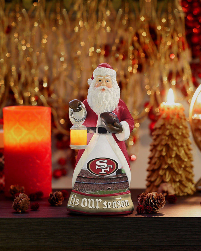 San Francisco 49ers Santa Figure With Light Up Lantern FOCO - FOCO.com