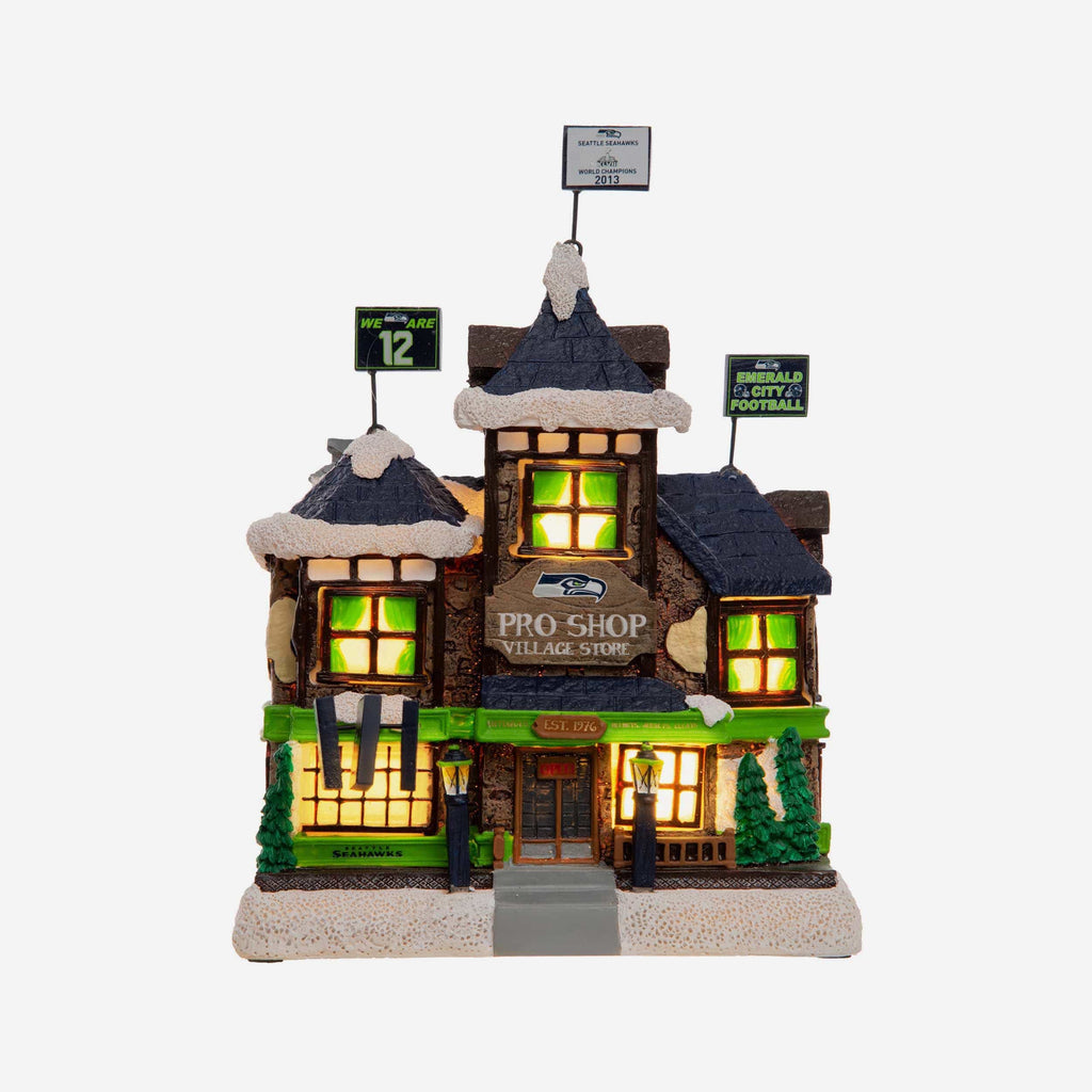 Seattle Seahawks Light Up Resin Team Village FOCO - FOCO.com