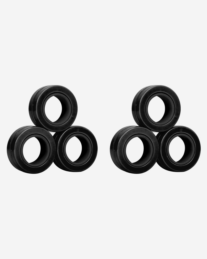 Solid Black 6 Pack Magnetic Finger Rings FOCO - FOCO.com