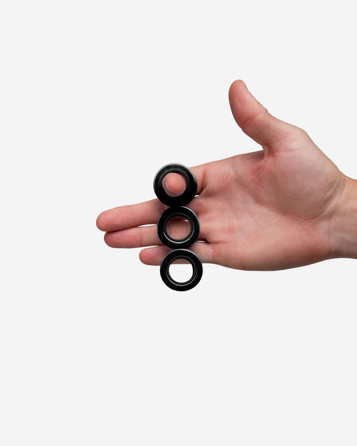 Solid Black 6 Pack Magnetic Finger Rings FOCO - FOCO.com
