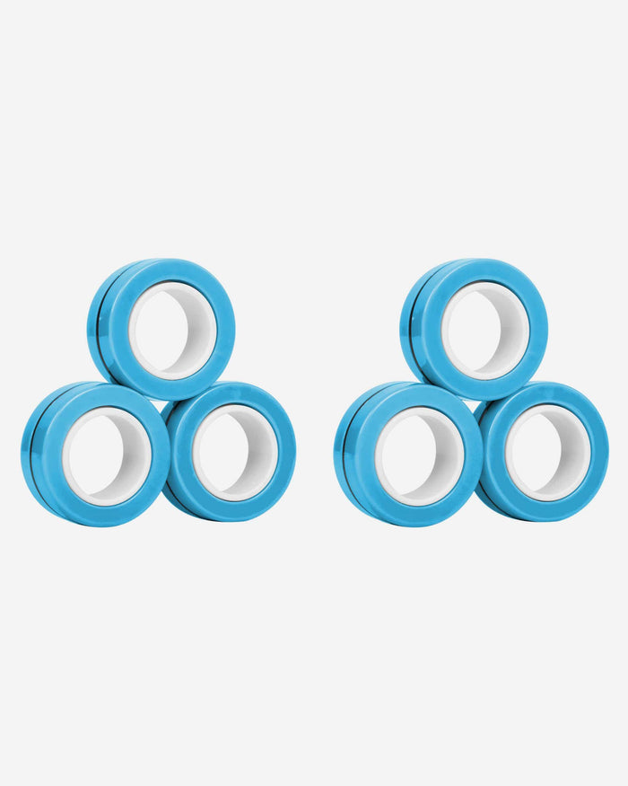 Solid Light Blue 6 Pack Magnetic Finger Rings FOCO - FOCO.com