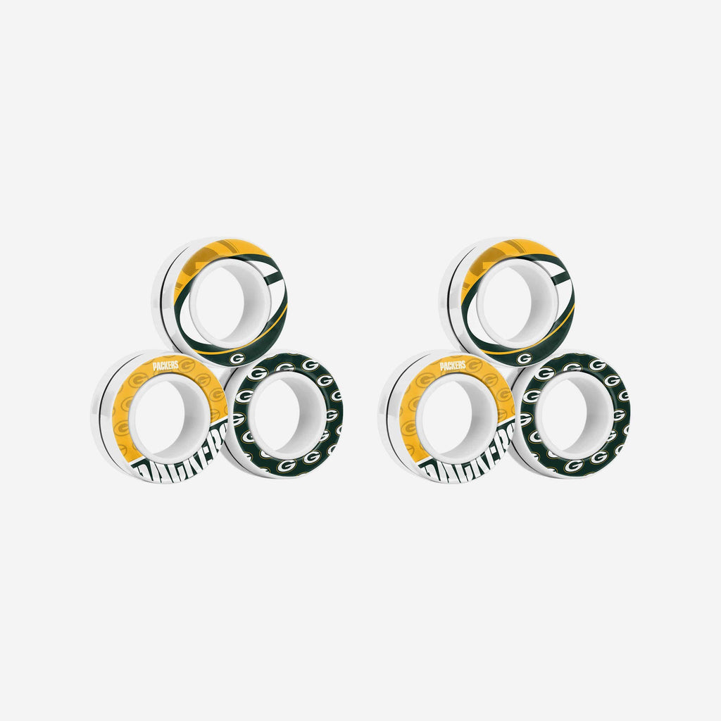 Green Bay Packers 6 Pack Magnetic Finger Rings FOCO - FOCO.com