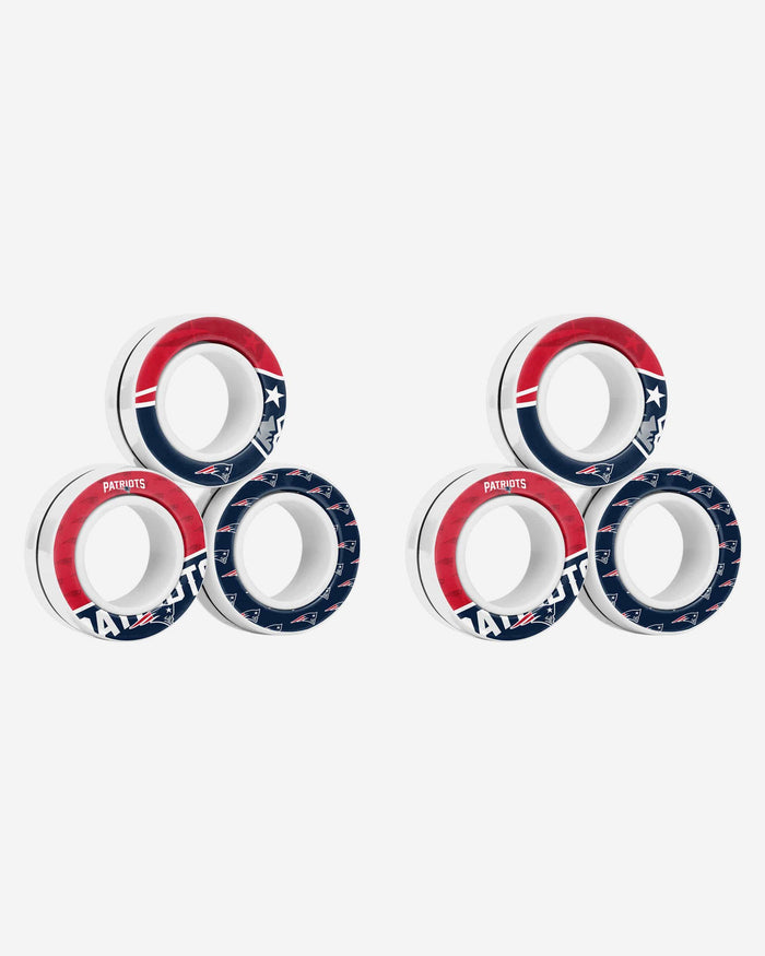 New England Patriots 6 Pack Magnetic Finger Rings FOCO - FOCO.com