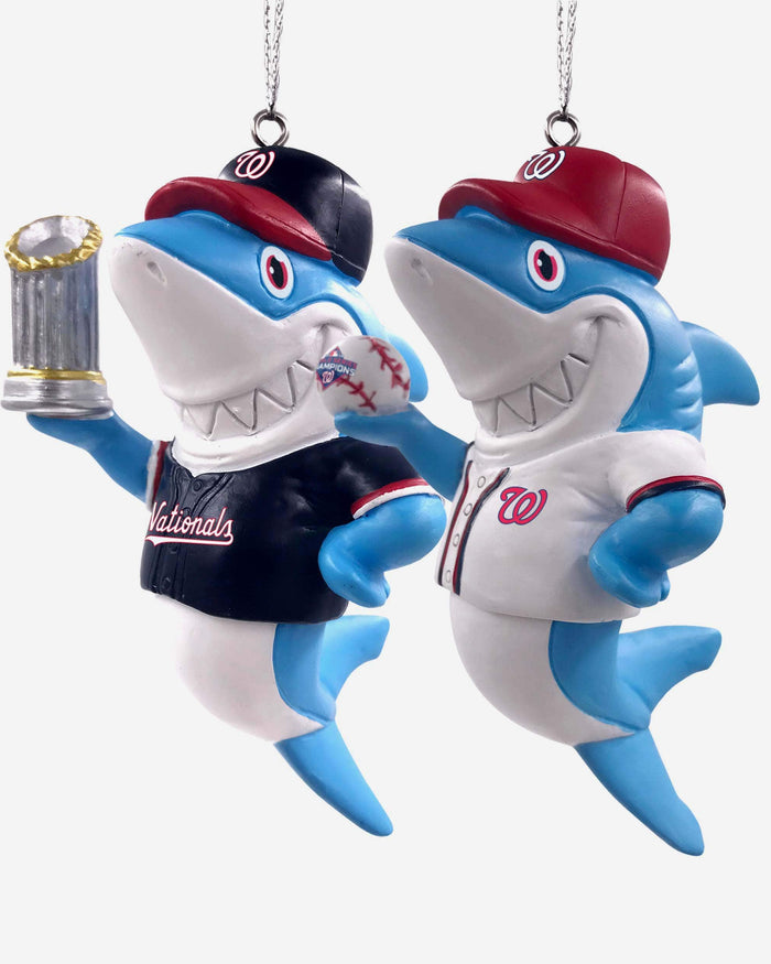 Washington Nationals 2019 World Series Champions 2 Pack Resin Shark Ornament FOCO - FOCO.com