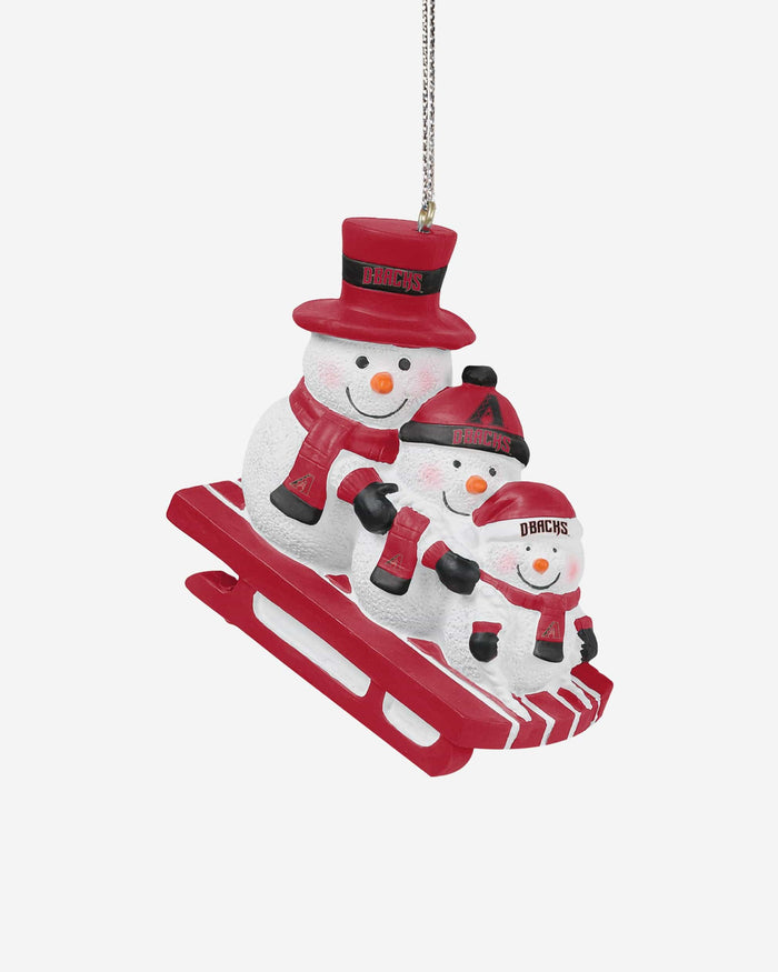 Arizona Diamondbacks Sledding Snowmen Ornament FOCO - FOCO.com