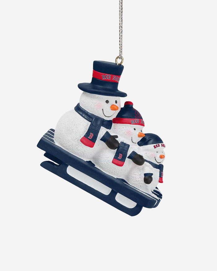 Boston Red Sox Sledding Snowmen Ornament FOCO - FOCO.com