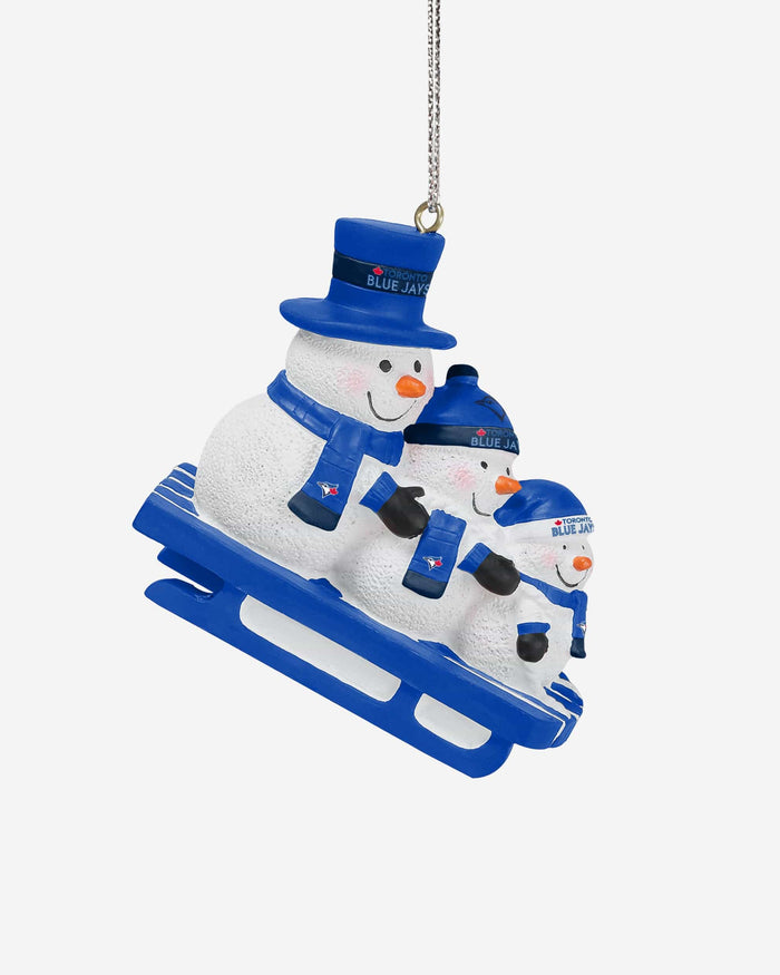Toronto Blue Jays Sledding Snowmen Ornament FOCO - FOCO.com