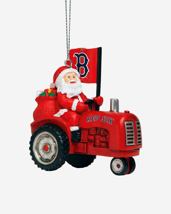 Boston Red Sox Santa Riding Tractor Ornament FOCO - FOCO.com