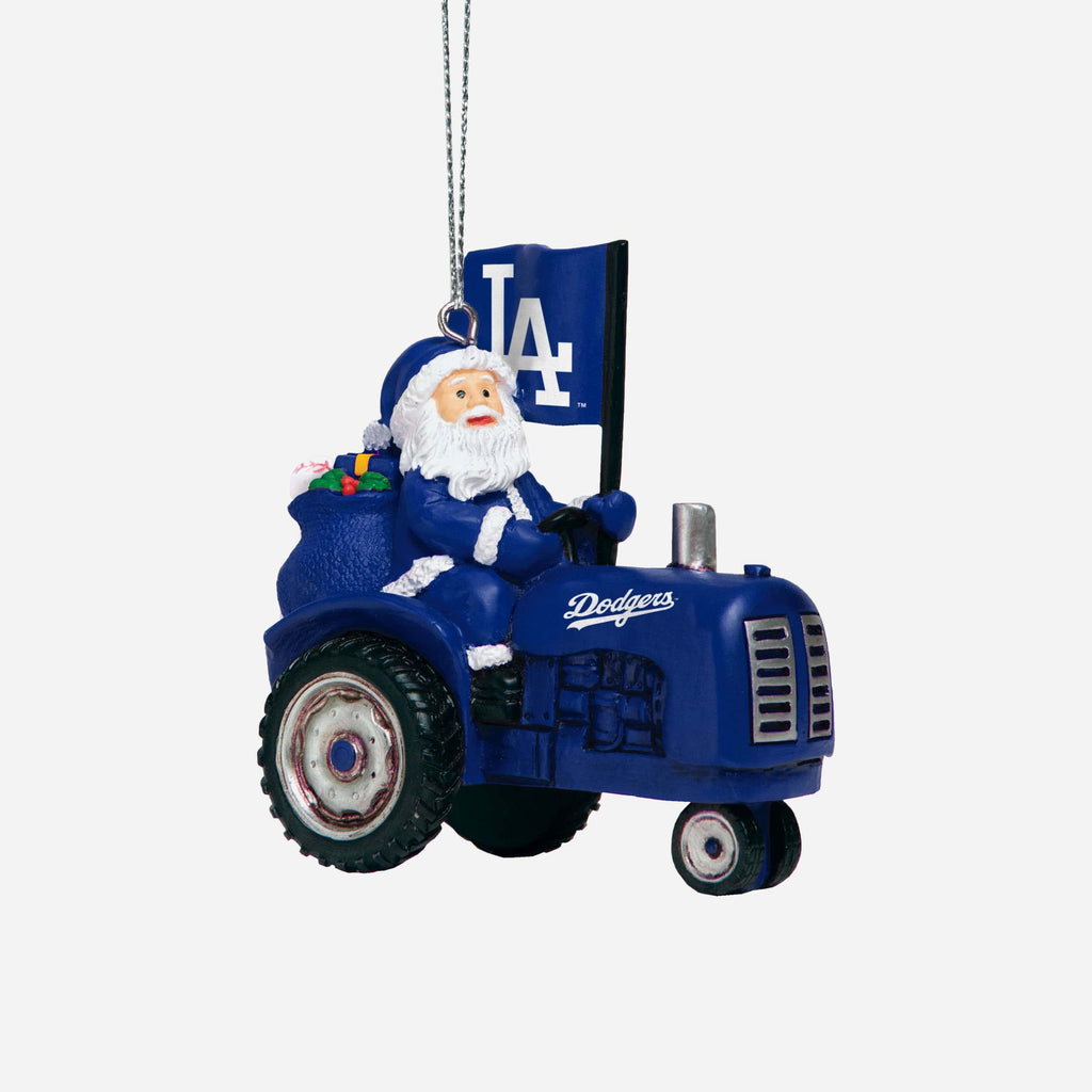 Los Angeles Dodgers Santa Riding Tractor Ornament FOCO - FOCO.com
