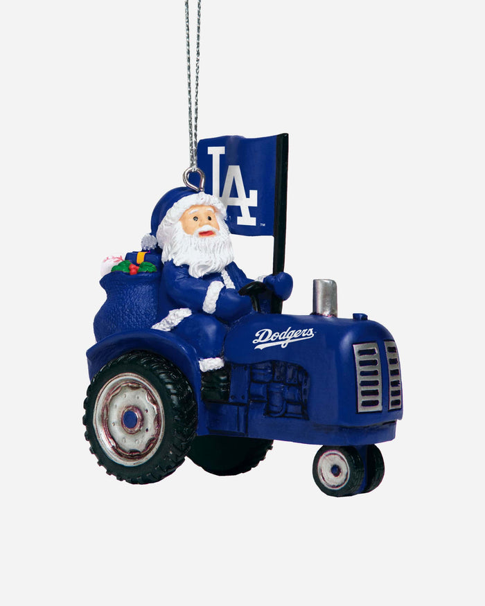 Los Angeles Dodgers Santa Riding Tractor Ornament FOCO - FOCO.com