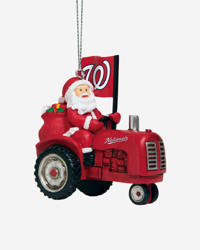 Washington Nationals Santa Riding Tractor Ornament FOCO - FOCO.com