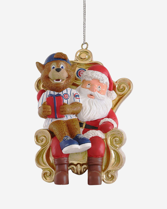 Clark Chicago Cubs Mascot On Santa's Lap Ornament Foco - FOCO.com