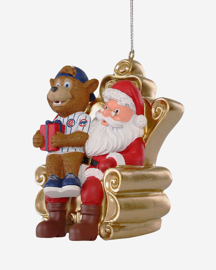 Clark Chicago Cubs Mascot On Santa's Lap Ornament Foco - FOCO.com