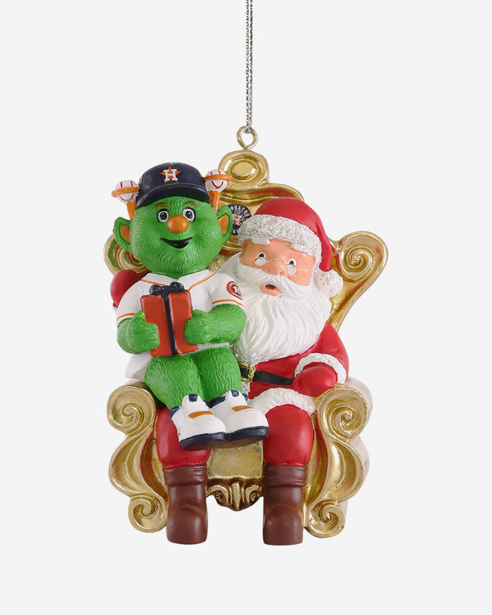 Orbit Houston Astros Mascot On Santa's Lap Ornament Foco - FOCO.com